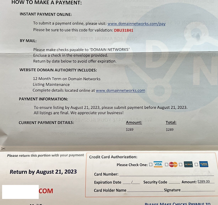 Who’s Behind the DomainNetworks Snail Mail Scam?