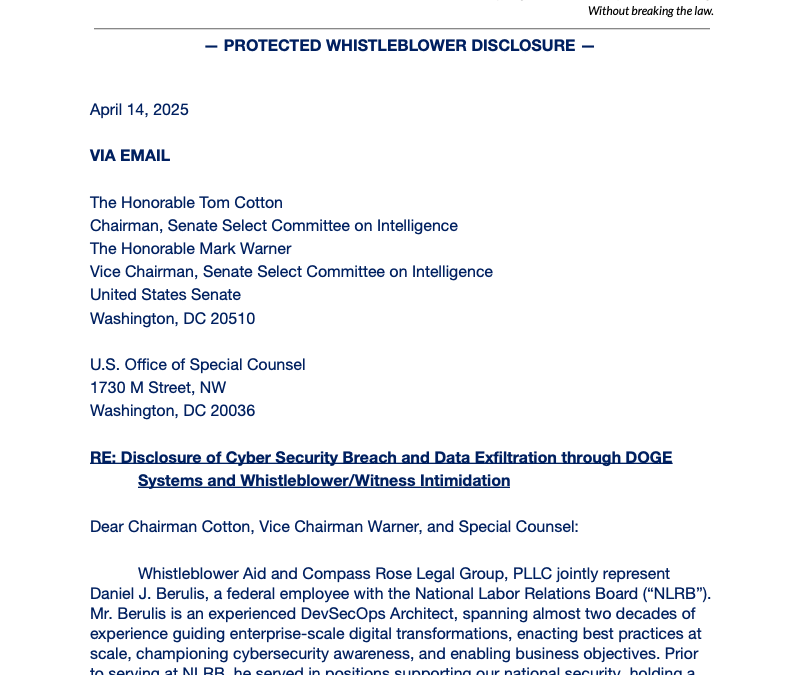Whistleblower: DOGE Siphoned NLRB Case Data